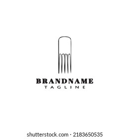 hair clipper logo cartoon icon design template black modern isolated vector illustration