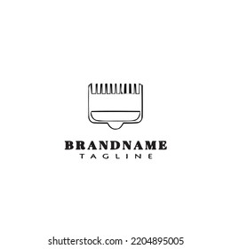 hair clipper logo cartoon icon design template black modern isolated vector illustration