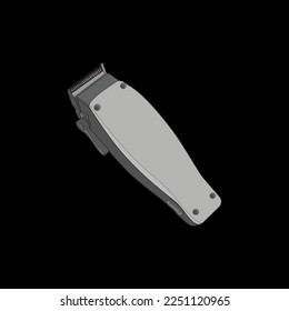 Hair Clipper Maschine Vektorkunst Stil. Friseur-Profi-Werkzeug. Vektorkunst-Illustration einzeln für das Farbbuch. 
