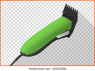 Hair Clipper Platform Cart Isometric Perspective View Flat Vector 3d Illustration. Hair Trimmer Pictogram.