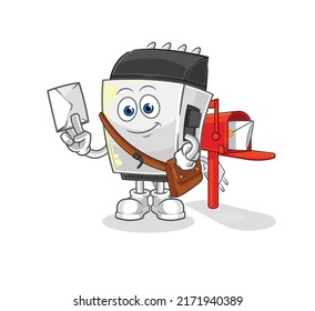 the hair clipper postman vector. cartoon character