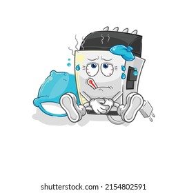 the hair clipper sick vector. cartoon character