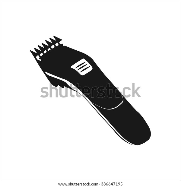 Hair Clipper Simple Icon On White Stock Vector (Royalty Free) 386647195