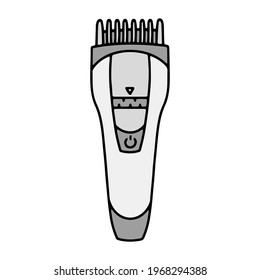 Hair clipper and trimmer vector linear icon