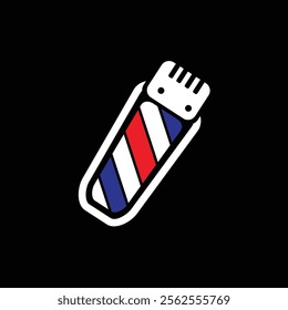 hair clipper vector icon with barber style