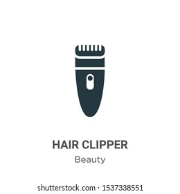 Hair clipper vector icon on white background. Flat vector hair clipper icon symbol sign from modern beauty collection for mobile concept and web apps design.