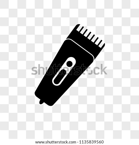 Hair clipper vector icon on transparent background, Hair clipper icon