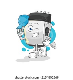 the hair clipper young boy character cartoon