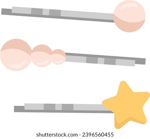 Ilustración del vector de accesorios de los clips