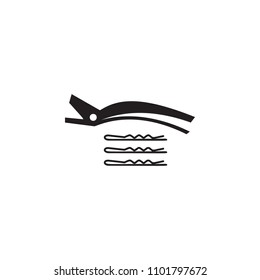 hair clips icon. Element of beauty saloon icon for mobile concept and web apps. Detailed hair clips icon can be used for web and mobile. Premium icon on white background