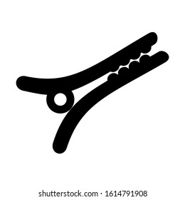 hair clips icon isolated sign symbol vector illustration - high quality black style vector icons
