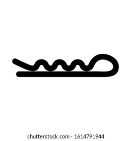 hair clips icon isolated sign symbol vector illustration - high quality black style vector icons
