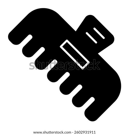 Hair clips icon solid style transparent