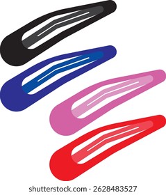 hair clips vector, Simple hair clip.