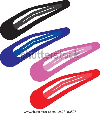 hair clips vector, Simple hair clip.