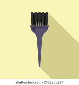 Hair coloring brush icon flat vector. Model portrait. Glamour lady style