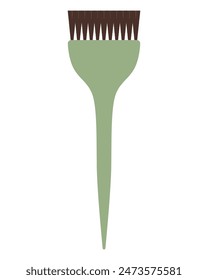 Hair coloring brush. Professional hairdressing tool. Isolated vector illustration in clip art style.