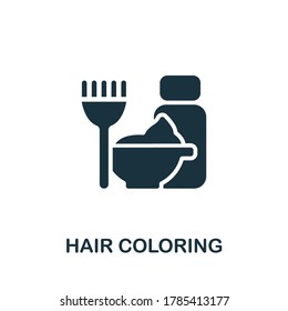 Icono de Hair Coloring. Elemento sencillo de la colección de salones de belleza. Icono de Coloro de pelo creativo para diseño web, plantillas, infografías y más