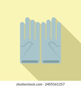 Hair coloring rubber gloves icon flat vector. Beauty salon. Hairs damage dry