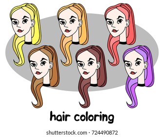 Hair coloring set