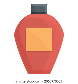 Hair colouring shampoo icon cartoon vector. Beauty color. Salon care bottle