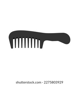 hair com for hairdresser. Hair care, combing, styling flat design vector illustration isolated on white background