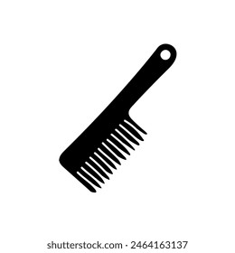 Hair comb black hand drawn icon