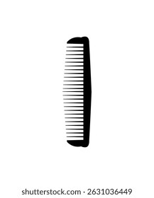 hair comb black silhouette vector isolated on white 
