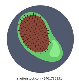 Hair comb brush hairbrush salon styling concept. Vector flat graphic design illustration