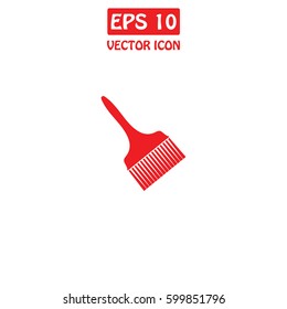 Hair, comb, brush Vector Icon.