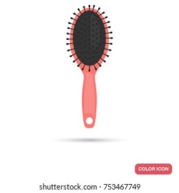 Hair comb color flat icon