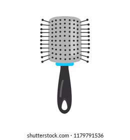 Hair comb color vector icon. Flat design