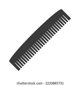 Hair comb glyph icon isolated on white background.Vector illustration.