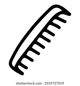 Hair comb hand drawn doodle. Tool for men's styling. Barbershop equipment. Vector line art illustration.