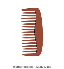 Hair comb icon. Barber shop and hairdresser tools silhouette. Vector illustration.