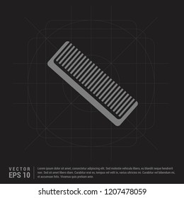 Hair comb icon - Black Creative Background - Free vector icon