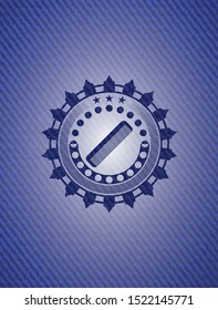 hair comb icon with denim texture