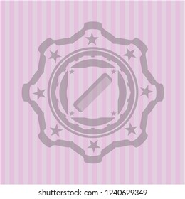 hair comb icon inside badge with pink background