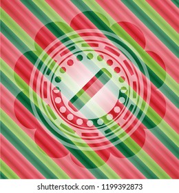 hair comb icon inside christmas style emblem.