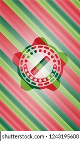 hair comb icon inside christmas emblem background.