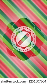 hair comb icon inside christmas emblem background.