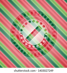 hair comb icon inside christmas colors style badge.
