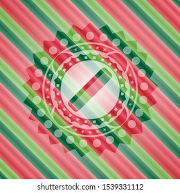 hair comb icon inside christmas colors emblem.