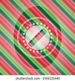 hair comb icon inside christmas style badge..