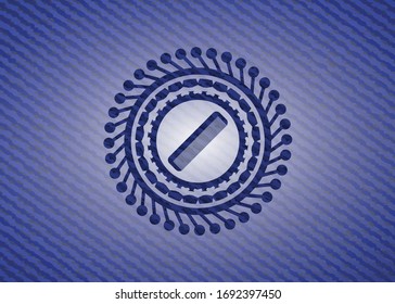 hair comb icon inside jean background