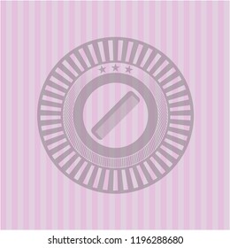 hair comb icon inside pink emblem