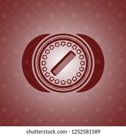 hair comb icon inside red emblem
