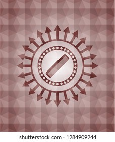 hair comb icon inside red seamless geometric badge.
