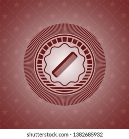 hair comb icon inside red emblem. Vintage.