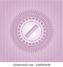 hair comb icon inside retro style pink emblem